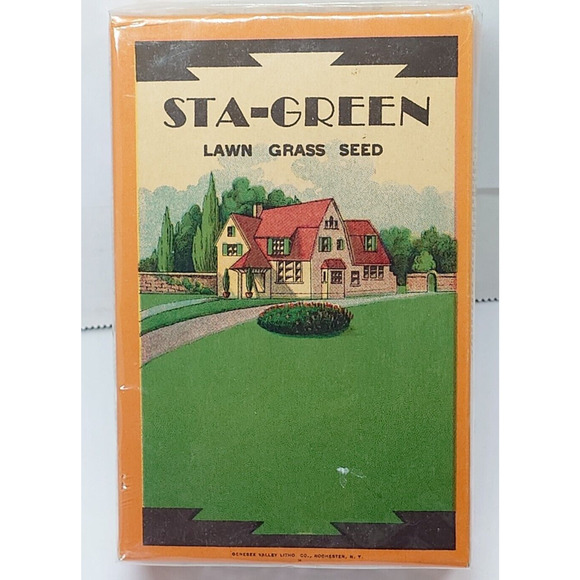 1920's-1930's Sta-Green Grass Seed Cardboard Packaging - Picture 1 of 5